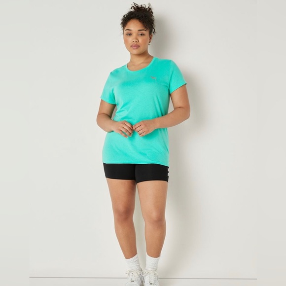 VS Pink 2-Piece SET Teal Ice Foil Relaxed Joggers & Teal Ice Foil Perfect Tee - Picture 11 of 15